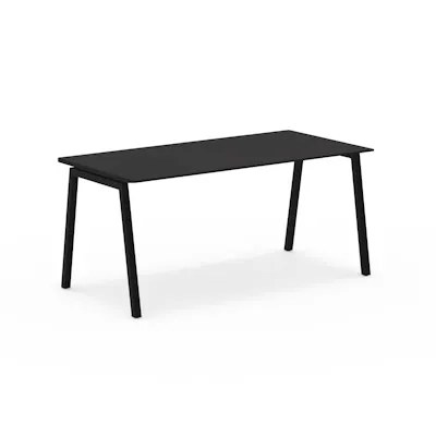 A1 Angled Desk 1600 Chamfer Black shadow
