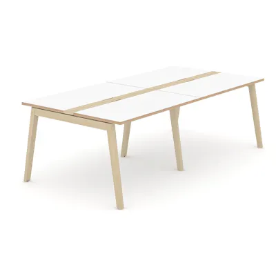 Euklides Nova Wood Desk firedobbel - white