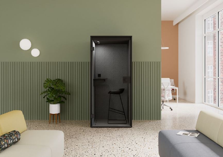 Euklides Berlin Acoustics Group Focus Black Stillerom Telefonkiosk