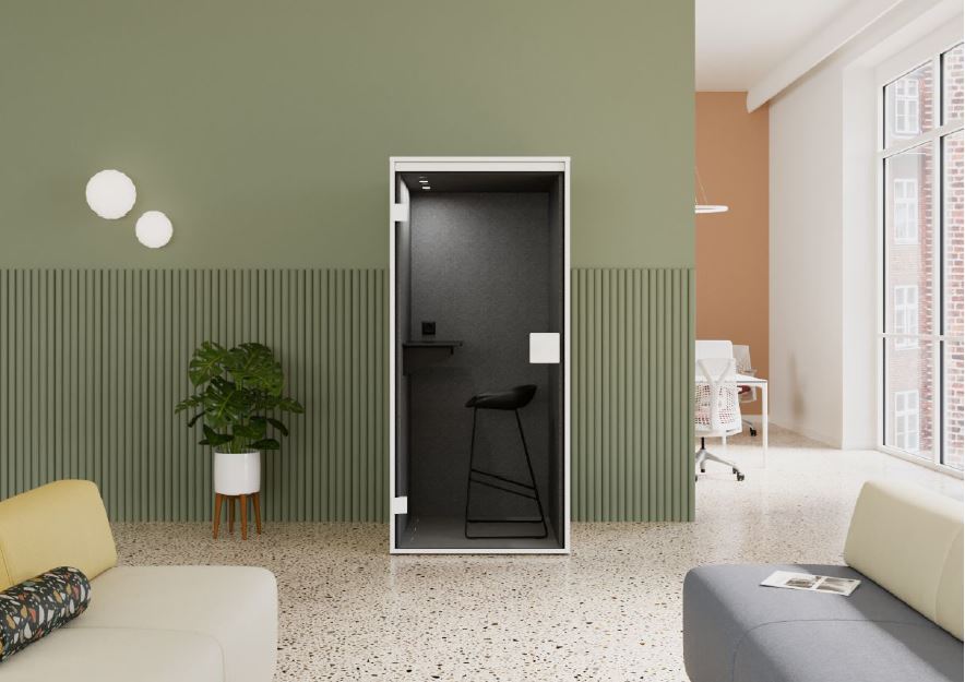 Euklides Berlin Acoustics Group Focus White Stillerom Telefonkiosk