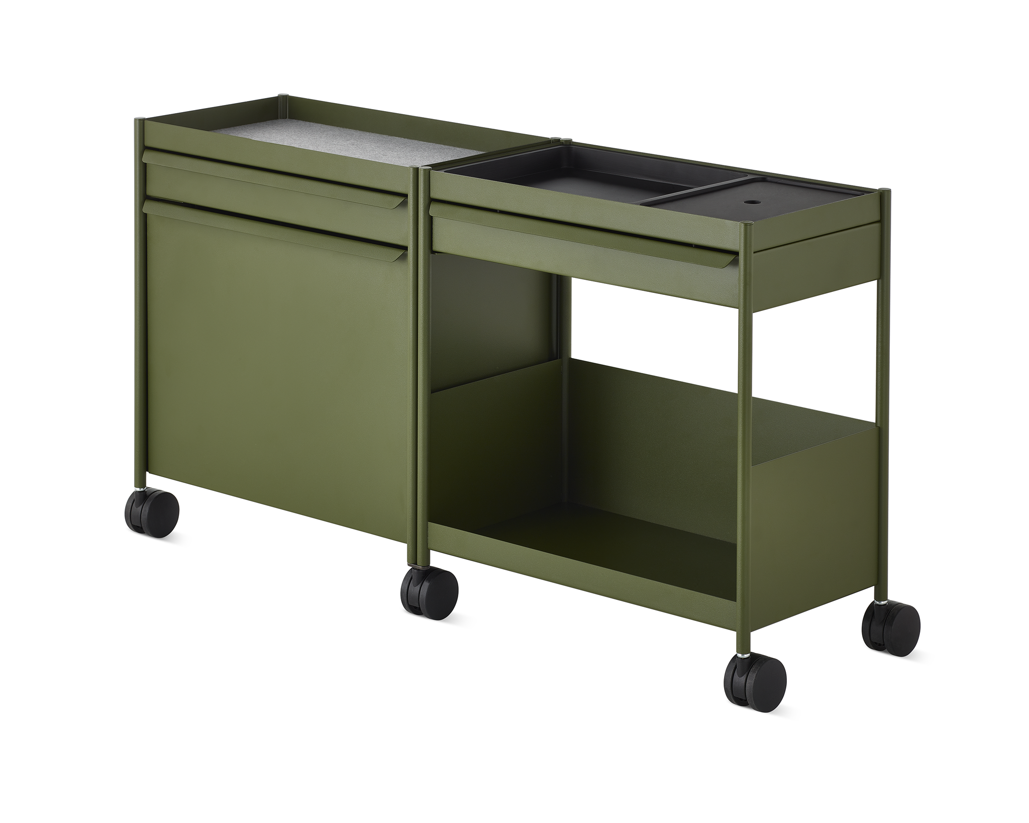 Euklides Herman Miller OE1 Storage Trolley Individual Mobile Extended