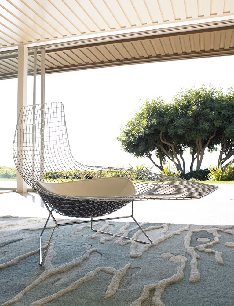 Euklides Knoll Bertoia Asymmetric Chaise by Harry Bertoia 07