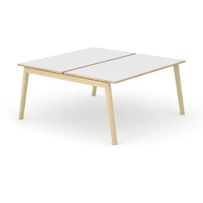 Euklides Nova Wood Desk dobbel White 02