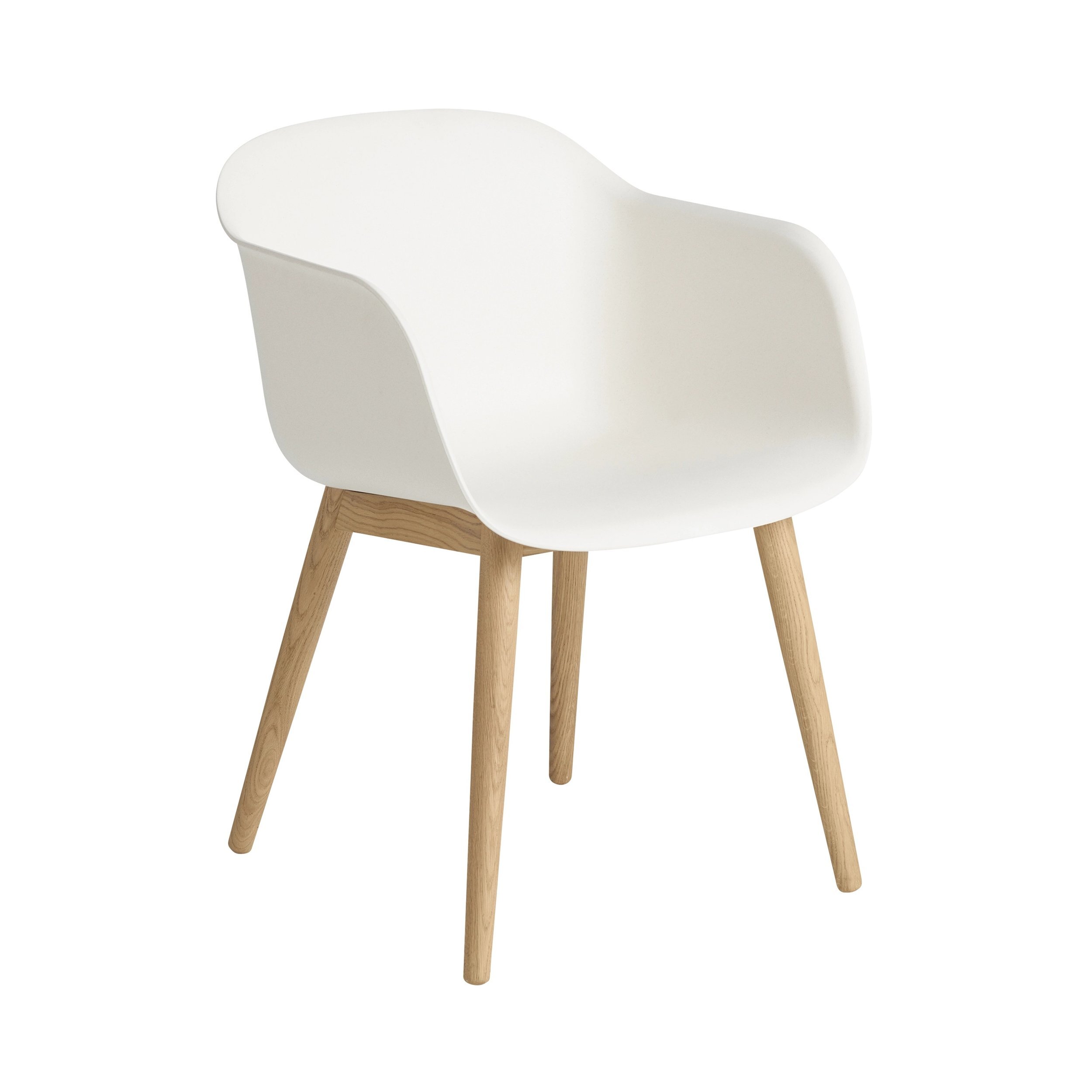Fiber Armchair Wood Base