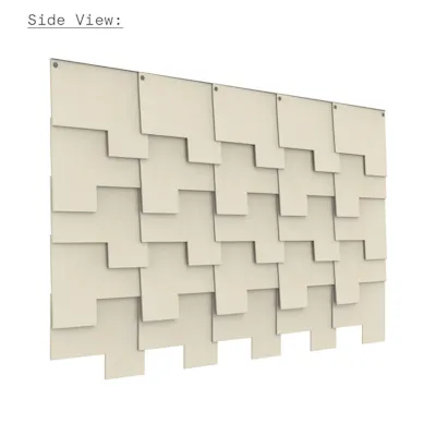 Felt Tile Patch Vegghengt 25 fliser Made by Rom og Tonik available at Euklides 07