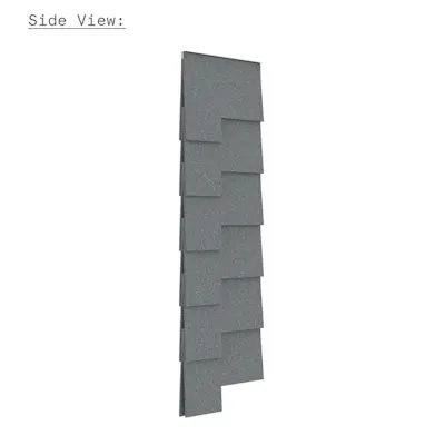Felt tile patch really wool slate 1 12 sideview sq