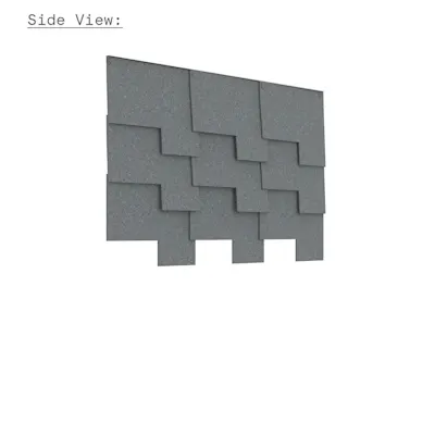 Felt tile patch really wool slate 3 9 sideview sq