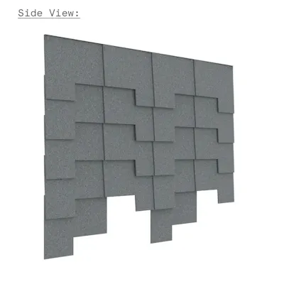Felt tile patch really wool slate 4 18 sideview sq