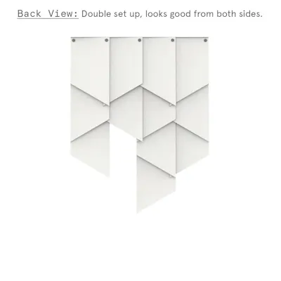 Felt tile slanted really cotton white 4 24 double backview sq