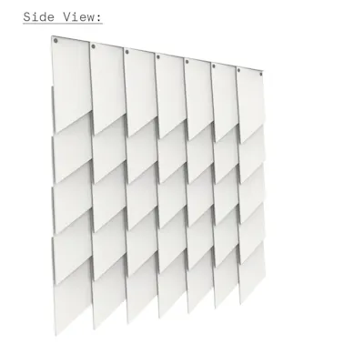 Felt tile slanted really cotton white 7 35 sideview sq