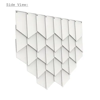 Felt tile slanted really cotton white 8 34 sideview sq