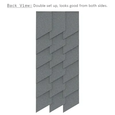Felt tile slanted really wool slate 3 36 double backview sq