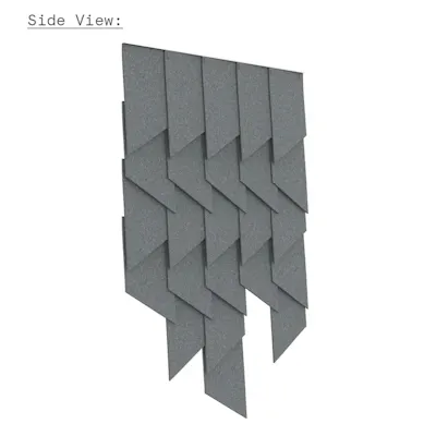 Felt tile slanted really wool slate 5 24 sideview sq