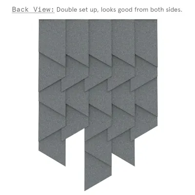 Felt tile slanted really wool slate 5 48 double backview sq