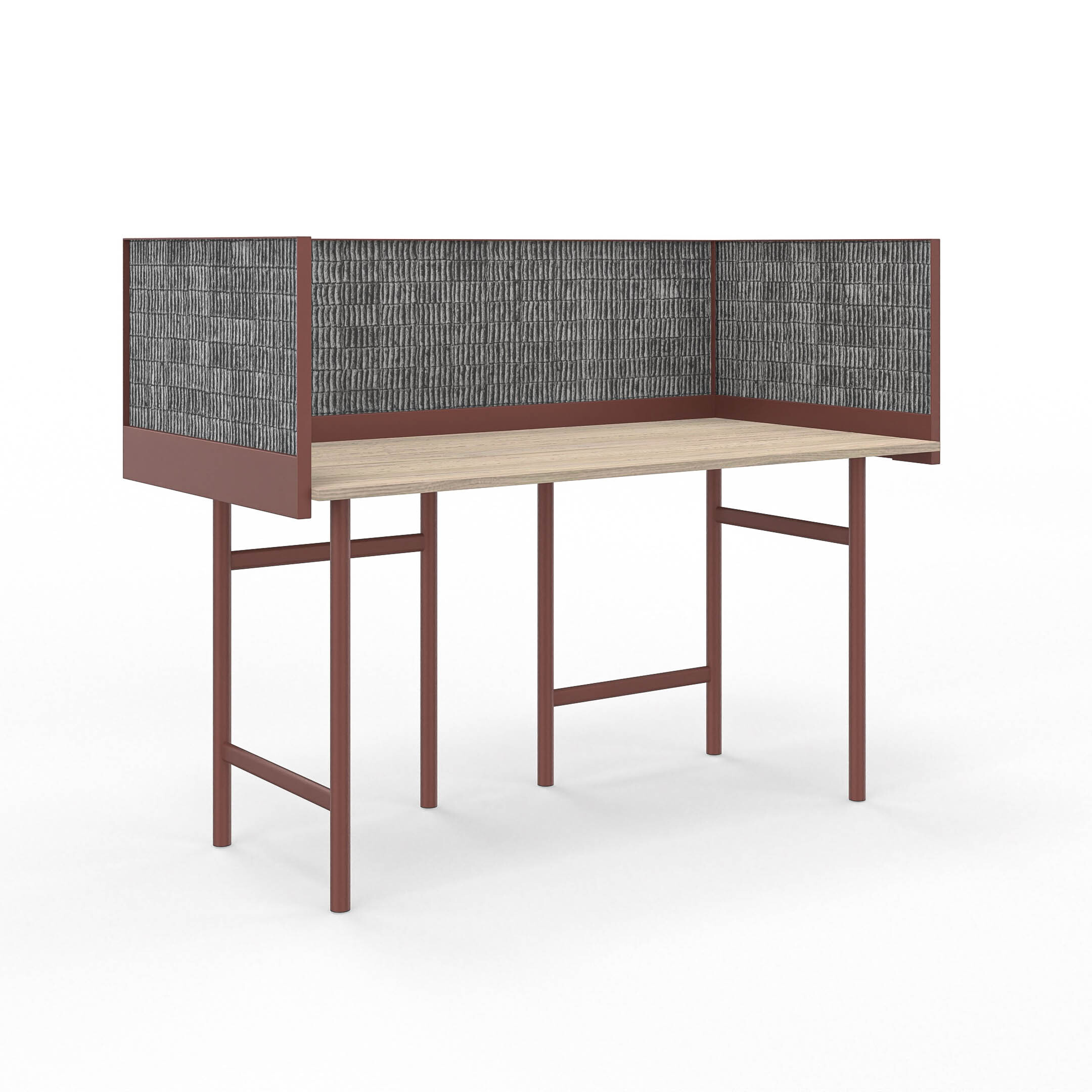 Feltpix bordskjerm side rod gra square