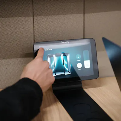 Framery six meeting room intuitive controls
